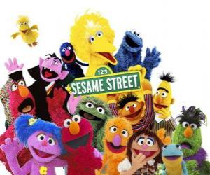 Puzle Hlavními postavami Sesame Street