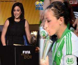 Puzle Hráč světa ve fotbale žen roku 2014 vítěze Nadine Kessler