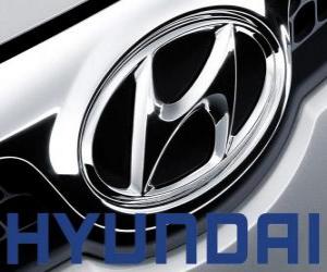 Puzle Hyundai logo, značka automobilů v Jižní Koreji