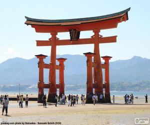Puzle Icukušimská brána torii, Japonsko