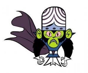Puzle Inteligentní opice Mojo Jojo, je největším nepřítelem Utonium sestry, Powerpuff Girls