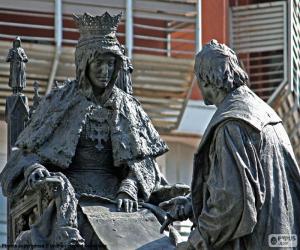 Puzle Isabel la Católica a Kryštof Kolumbus