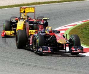 Puzle Jaime Alguersuari - Toro Rosso - Barcelona 2010