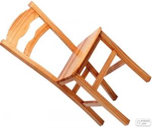 Puzle Jednoduchá dřevěná židle