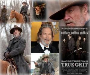 Puzle Jeff Bridges nominován na Oscara 2011 za nejlepšího herce pro True Grit