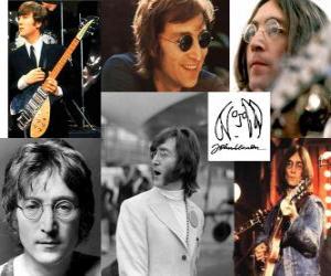 Puzle John Lennon (1940 - 1980) hudebník a skladatel, který se proslavil po celém světě jako jeden ze zakládajících členů The Beatles.