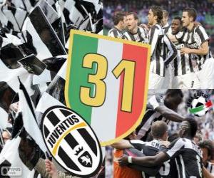 Puzle Juventus Turín, šampión Serie A Lega Calcio 2012-2013, italské fotbalové ligy