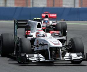 Puzle Kamui Kobayashi - Sauber - Valencia 2010