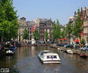 Puzle Kanály v Amsterdamu, Nizozemsko
