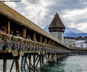 Puzle Kapellbrücke, Švýcarsko