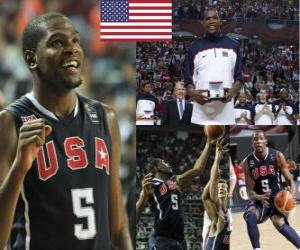 Puzle Kevin Durant nejužitečnějšího hráče ocenění v roce 2010 FIBA World Championship