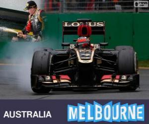 Puzle Kimi Räikkönen slaví vítězství v Grand Prix Austrálie 2013