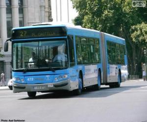 Puzle Kloubový autobus ze dvou modulů