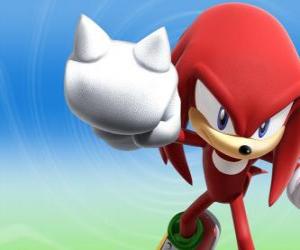 Puzle Knuckles Echidna, soupeř a přítel Sonic