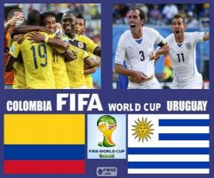 Puzle Kolumbie - Uruguay, osmé finále, Brazílie 2014