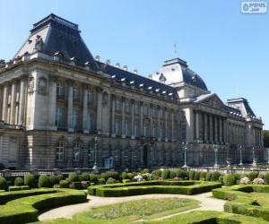 Puzle Královský palác v Bruselu, Belgie