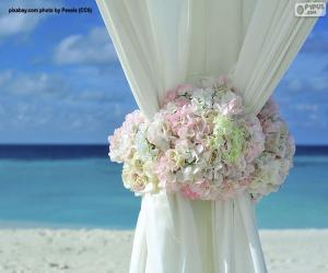 Puzle Květinová dekorace svatební záclony