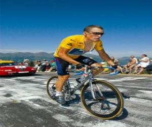 Puzle Lance Armstrong lezení na horu
