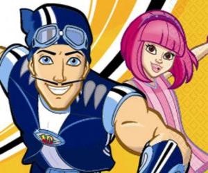 Puzle LazyTown. Sportacus a Stephanie