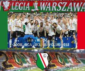 Puzle Legia Warszawa, vítězka Ekstraklasa 2012-2013, Polsko fotbalové ligy