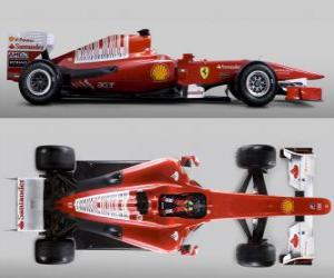 Puzle Letecký pohled z boku na Ferrari F10