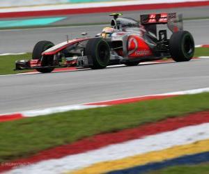 Puzle Lewis Hamilton - McLaren - Grand Prix Malajsie (2012) (3. místo)