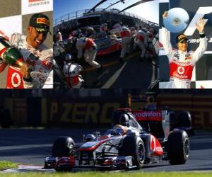 Puzle Lewis Hamilton - McLaren - Melbourne, Austrálie Grand Prix (2011) (2. místo)