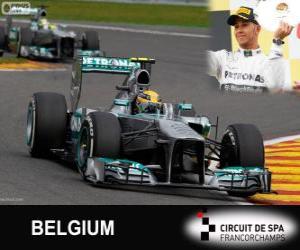 Puzle Lewis Hamilton - Mercedes - 2013 belgické Grand Prix, 3 klasifikované