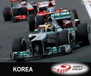 Puzle Lewis Hamilton - Mercedes - Korean International Circuit, 2013