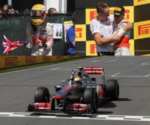 Puzle Lewis Hamilton slaví své vítězství v Grand Prix Kanady (2012)