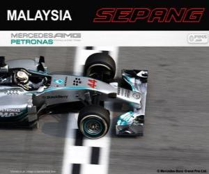 Puzle Lewis Hamilton vítěz Grand Prix Malajsie 2014