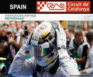 Puzle Lewis Hamilton, vítěz Grand Prix Španělska 2014