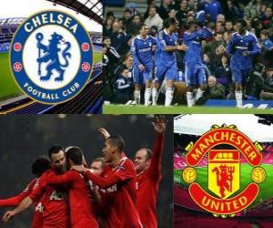 Puzle Liga mistrů - Liga mistrů UEFA čtvrtiny-finále 2010-11, Chelsea FC - Manchester United