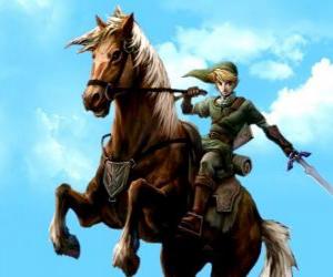 Puzle Link na koni s mečem v dobrodružství The Legend of Zelda videohry