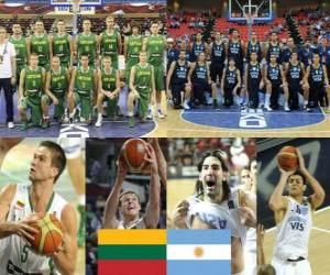 Puzle Litva - Argentina, čtvrtfinále, 2010 FIBA světa Turecko