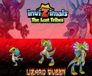Puzle Lizard Queen, nejnovější vývoj. Invizimals The Lost Tribes. Královna plazů je krásné a moudrá