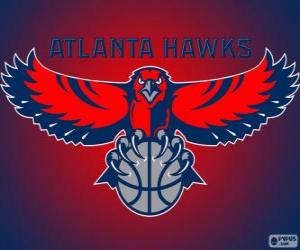 Puzle Logo Atlanta Hawks, NBA tým. Jihovýchodní Divize, Východní konference