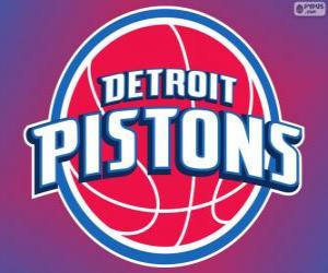 Puzle Logo Detroit Pistons, NBA tým. Centrální Divize, Východní konference