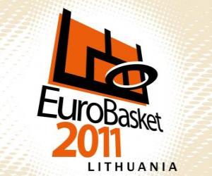 Puzle Logo EuroBasket 2011 v Litvě. Basketbal Mistrovství Evropy 2011. FIBA v Evropě