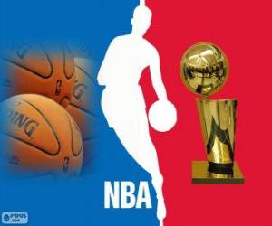 Puzle Logo NBA, profesionální basketbalová liga ve Spojených státech amerických