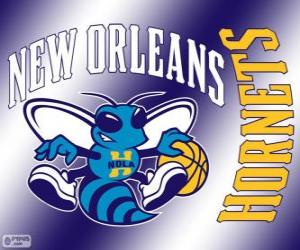 Puzle Logo New Orleans Hornets, NBA tým. Jihozápadní Divize, Západní konference