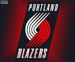 Puzle Logo Portland Trail sportovní saka, NBA tým. Severozápadní Divize, Západní konference