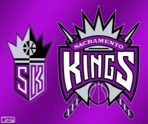 Puzle Logo Sacramento Kings, NBA tým. Pacifická Divize, Západní konference