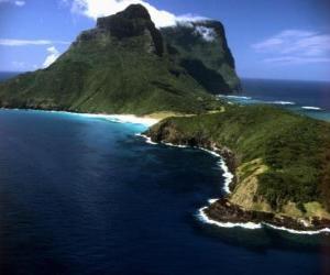 Puzle Lord Howe ostrovy tohoto souostroví je například generovat soubor izolovaných oceánských ostrovů podmořské sopečné činnosti. Austrálie.