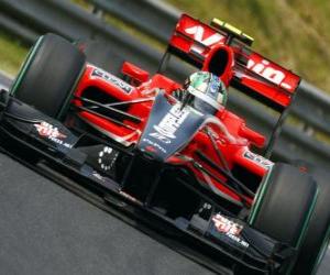 Puzle Lucas di Grassi - Virgin - 2010 maďarské Grand Prix