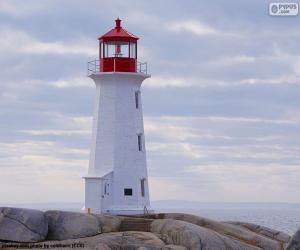 Puzle Maják Peggys Point Lighthouse, Kanada