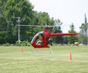 Puzle Malý vrtulník s pilotem