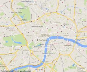 Puzle Mapa Londýna