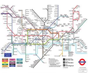 Puzle Mapa londýnského metra