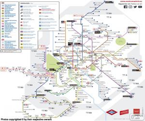 Puzle Mapa metra v Madridu